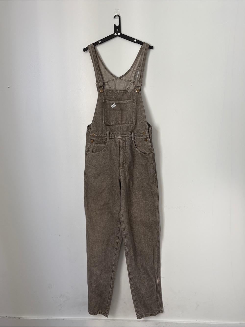 Vtg GUESS by Georges Marciano Grey Wash Denim Overalls Size M Rare!